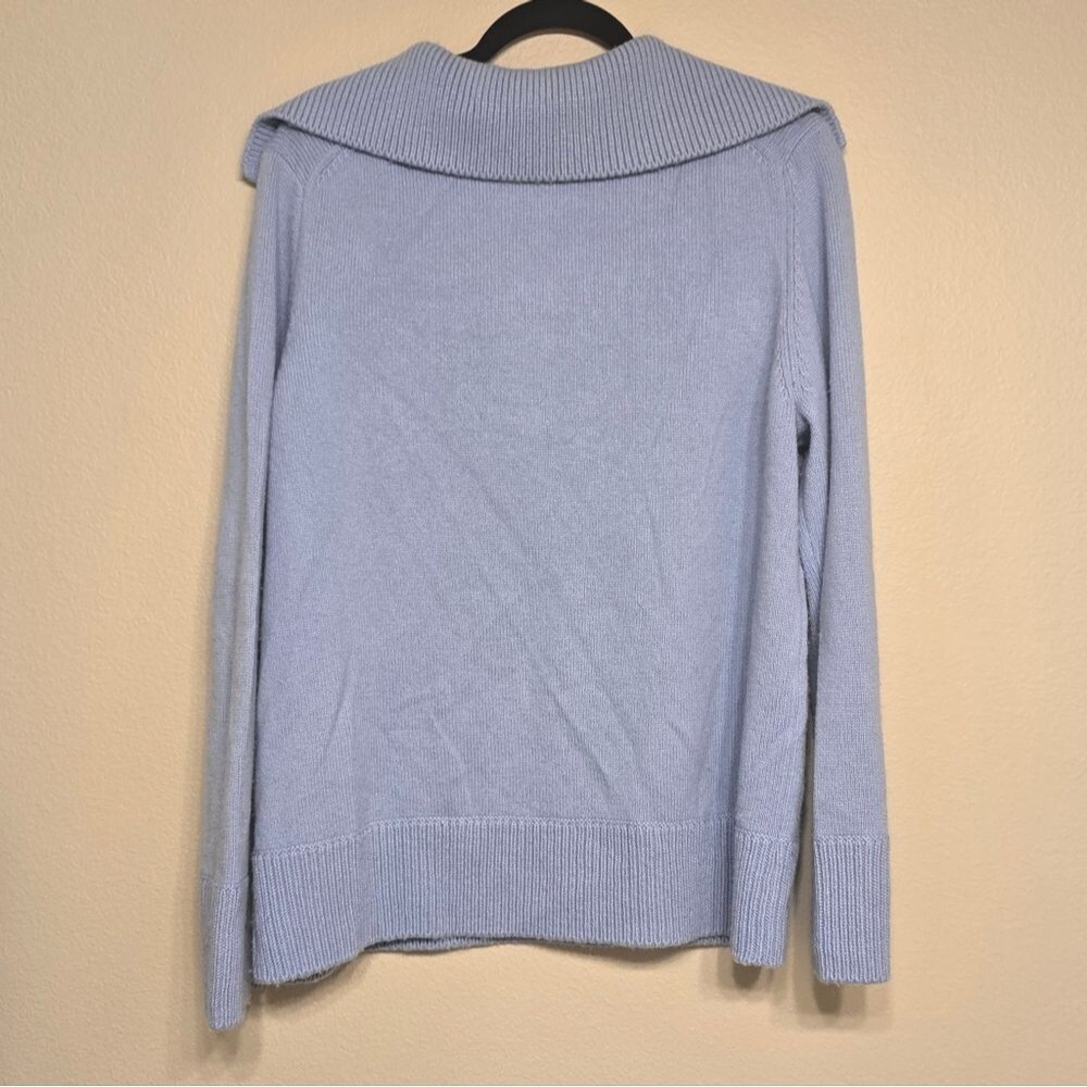 Vince Easy Johnny Collar Wool Blend Sweater Size XL Light Blue - Picture 6 of 6